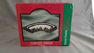 Vtg Village Christmas Home Towne Express Train Jcpenney 3 - Pc Track Curved Set