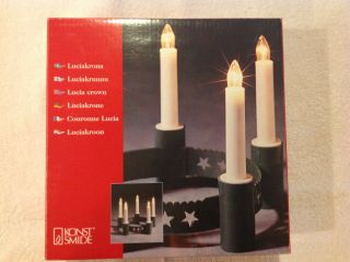 Pre - Owned Saint Lucia Five Candle Lighted Crown By Konst Smide (konstsmide)