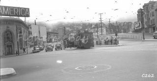 B&w Negative San Francisco Municipal Railroad Streetcar 104 In 1946