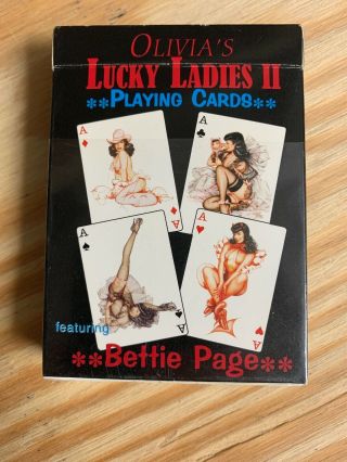 Bettie Page Playing Cards Olivia’s Lucky Ladies Ii Style D - 105