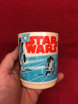 Vtg 1977 Star Wars Episode Iv Deka Cup R2 - D2 C - 3po Leia Luke Vader Mug