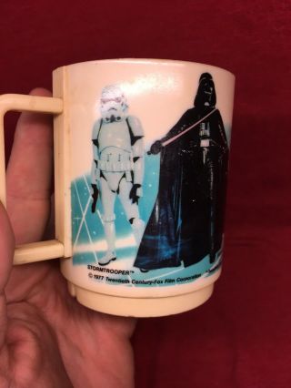 Vtg 1977 Star Wars Episode IV Deka Cup R2 - D2 C - 3PO Leia Luke Vader Mug 4
