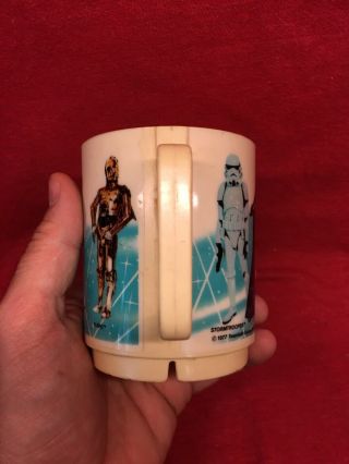 Vtg 1977 Star Wars Episode IV Deka Cup R2 - D2 C - 3PO Leia Luke Vader Mug 5