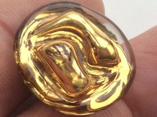 Bimini Art Glass Button 3/4 Of An Inch