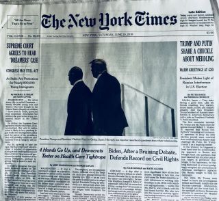 June 29,  2019 Ny Times Trump•daca•biden•harris•putin•charlottesville Mint&unread