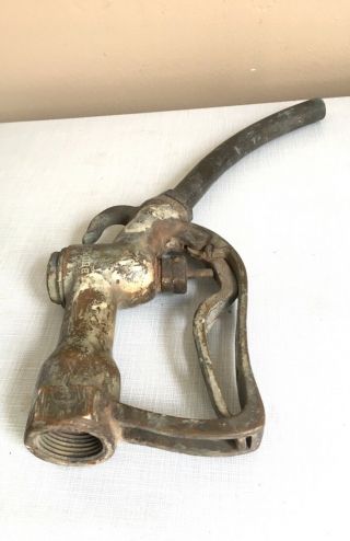 Vintage Buckeye Brass Gas Gasoline Oil Pump Nozzle Handle Spout 6