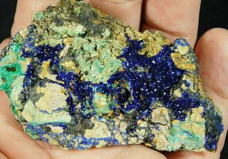 A 100 Natural Deep Blue Azurite Crystal Cluster From China 106gr