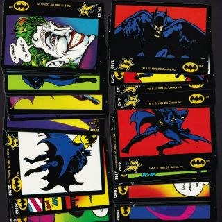 Batman 1989 Dandy Collector Cards Full Set Of 42 Cards