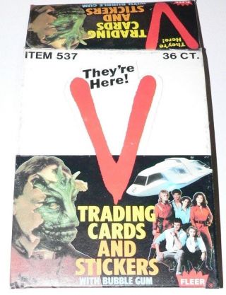 . 1984 " V " Visitors Empty Card Box.
