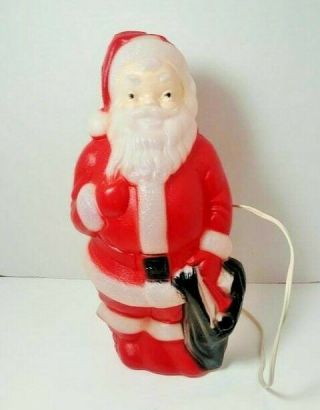 Vintage 1968 Santa Claus Blow Mold Empire Plastic Corp 13 1/4 Inch Christmas