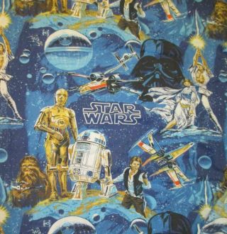 Vintage Star Wars Fitted Twin Bed Sheet 1977