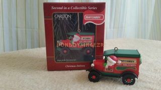 Carlton Cards Heirloom 1999 Christmas Delivery Santa Matchbox Christmas Ornament