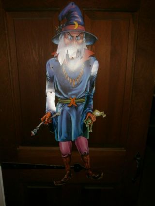 Vintage Die Cut Halloween Jointed Witch Unmarked 26 "