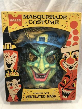 Rare Vintage Halco Masquerade Halloween Costume W/mask Witch Small 4 - 6