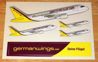 Old Germanwings (germany) Airbus A319 Airline Sticker Sheet