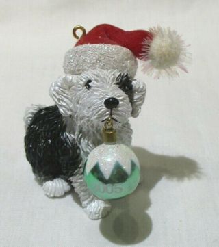 Agc,  Inc.  2005 Porcelain Christmas Dog Ornament