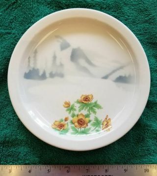 Syracuse Dining Car China Great Northern Railroad Dinner Plate 7 1/4 " Gn