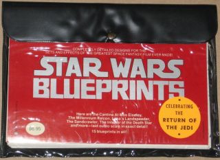 Warehouse Find 1978 Star Wars Blueprint Set - 15 Sheets In Pouch -