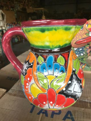 Talavera Mexican Pottery - Large Pitcher (assorted Colors)