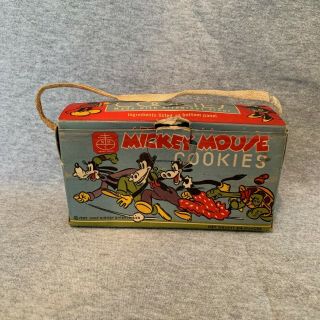 Mickey Mouse Cookies Box National Biscuit Co.  1937 Walt Disney Enterprises