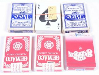 6 Single Deck Vintage LAS VEGAS CASINO Playing Cards CAESARS PALACE Fitzgeralds 2