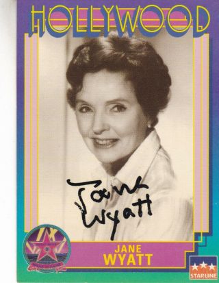 Signed Hollywood Trading Card Of Jane Wyatt