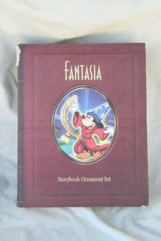 Walt Disney Fantasia Storybook Ornament Set.  7 Ornaments Total