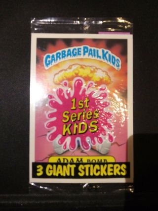 1986 Garbage Pail Kids Giant Stickers 1st Series Kids.  Adam Bomb