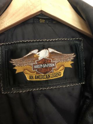 Vintage 1990’s Harley Davidson Distress Bomber Jacket Black Size XL. 4