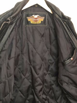 Vintage 1990’s Harley Davidson Distress Bomber Jacket Black Size XL. 6