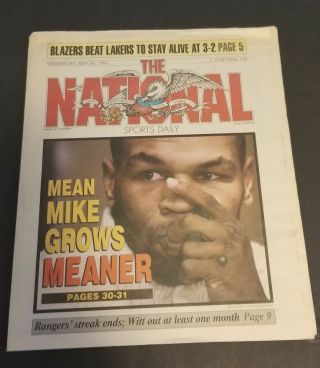 The National Sports Daily News Paper May 29 1991 Mike Tyson Rare Cond.