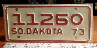 Motorcycle License Plate - South Dakota - 1973,