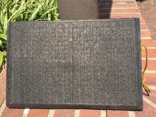 ANTIQUE CHINESE INSCRIBED Calligraphy SEAL Wood Plaque Old 2
