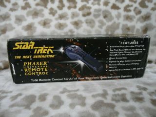 1995 Star Trek The Next Generation Phaser Universal TV VCR Remote Control BOX 3