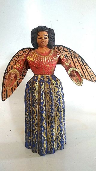 10in Tall Christmas Angel= Guatemalan Folk Art= Colors May Vary