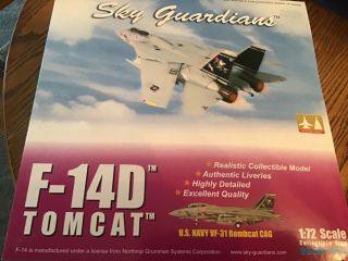 F - 14d Tomcat Sky Guardians Wtw - 72 - 009 - 006 1/72 Sc Diecast