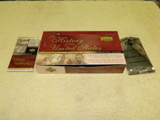 2004 Upper Deck The History Of The United States Empty Box & 2 Pack Wrappers