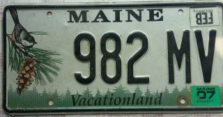 February 2007 Maine Chickadee License Plate