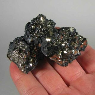 2.  8 " Octahedral Pyrite W/ Sphalerite Crystals Cluster - Huanzala Mine,  Peru