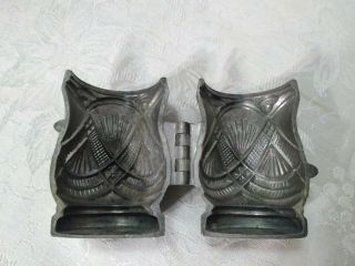 2 Vintage PEWTER (E & Co,  S & Co. ) ICE CREAM or CHOCOLATE MOLDS 6