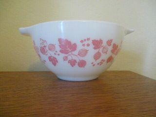 Vintage 1 - 1/2 Pint Pyrex Pink Gooseberries Cinderella Mixing Bowl