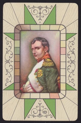 1 Single Vintage Swap/playing Card Royal Napoleon Bon.  Emperor Of France Art