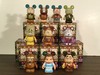 " Beauty And The Beast " Vinylmation Series 1 Set Of 10 Retired And Rare