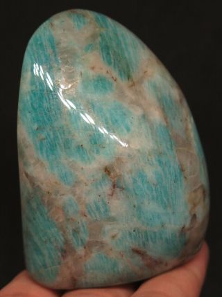 67mm 5.  9oz Natural Amazonite Jasper Crystal Polished Gem