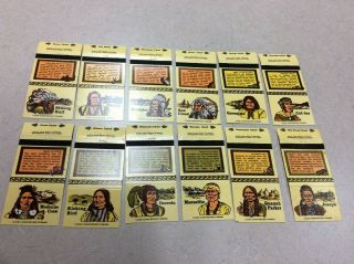 1979 Ohio Match Company Chiefs Set Of 12 Matchbook Covers