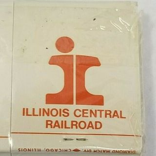 Illinois Central Railroad Match Books 4pk Nos Vintage C.  1960 