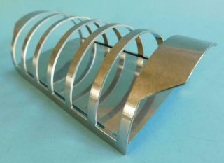 Modernist Scandi Stelton Cylinda - Line Steel Toast Rack Arne Jacobsen C1967