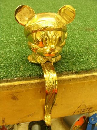 Disney Mickey Mouse Stocking Holder - Heavy Brass