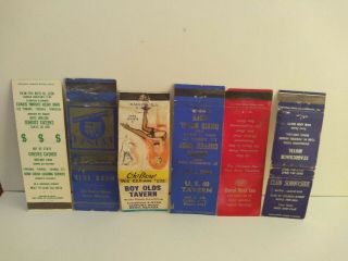 6 Diff.  Early Reno,  Nevada Matchbook Covers