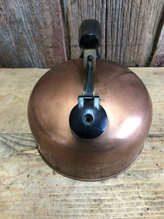Vtg Antique Paul Revere Copper Kettle Tea Pot w/Handle Steampunk 3